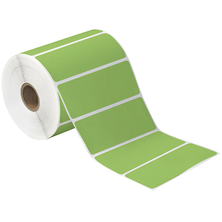 4 x 1 <span class='fraction'>1/2</span>" Green Desktop Direct Thermal Label