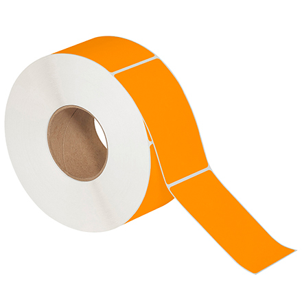 3 x 5" Fluorescent Orange Thermal Transfer Labels